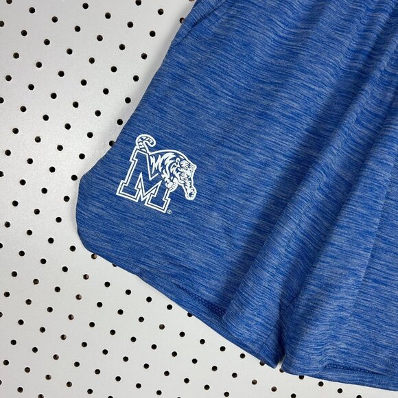 Nike Memphis Tigers Shorts Sz Large Basketball‎ Dri Fit Blue Team Issued Workout - Picture 2 of 6